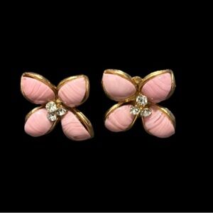 Vintage Paste & Rhinestone Screw-back Earrings